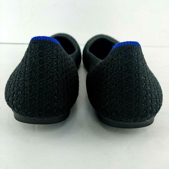 Rothy’s The Flat Size 9 W Round Toe Comfort Slip On  Ballet Flats in Black Blue - Picture 7 of 11